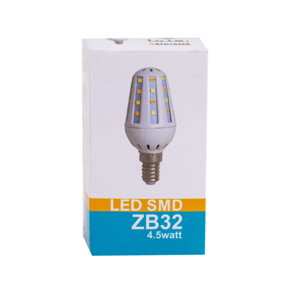 لامپ شمعی بلالی پرنور LEDSMD رهنما4.5 وات مدل ZB32 پایه E14 - Image 2
